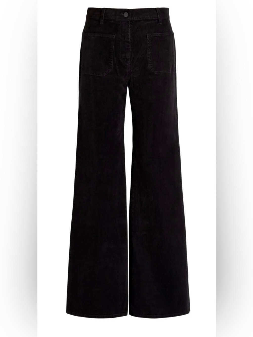Nili Lotan Black Flared Corduroy Pants